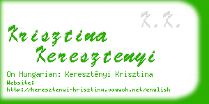 krisztina keresztenyi business card