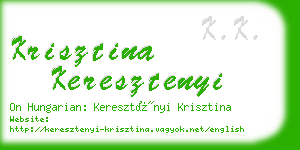 krisztina keresztenyi business card